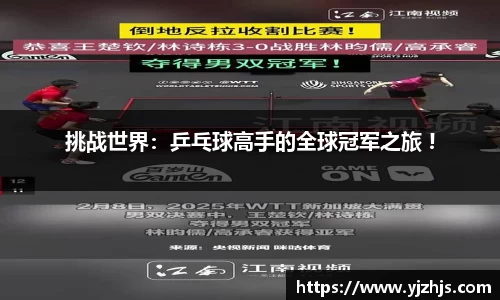 挑战世界：乒乓球高手的全球冠军之旅 !